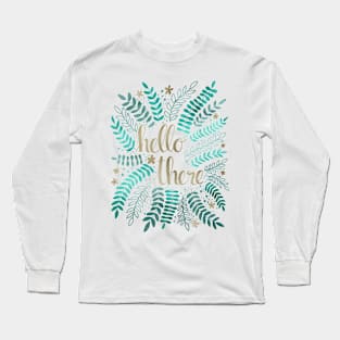 Hello There - Green and Gold Long Sleeve T-Shirt